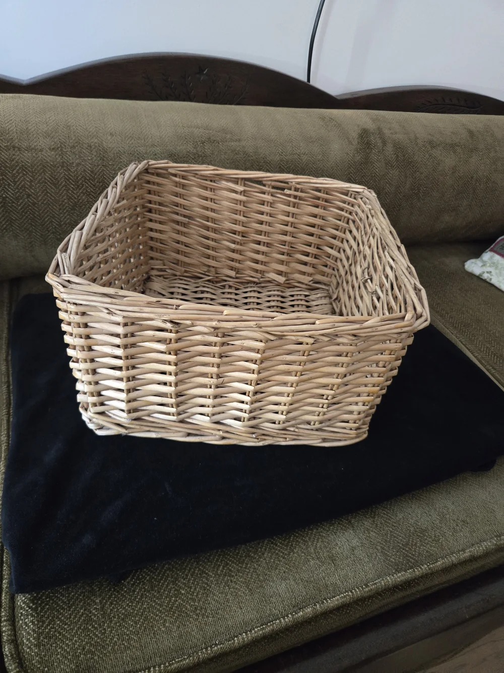 Woven Rattan Storage Basket - Natural Brown